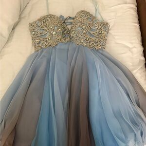 Allure Light Blue Evening Dress